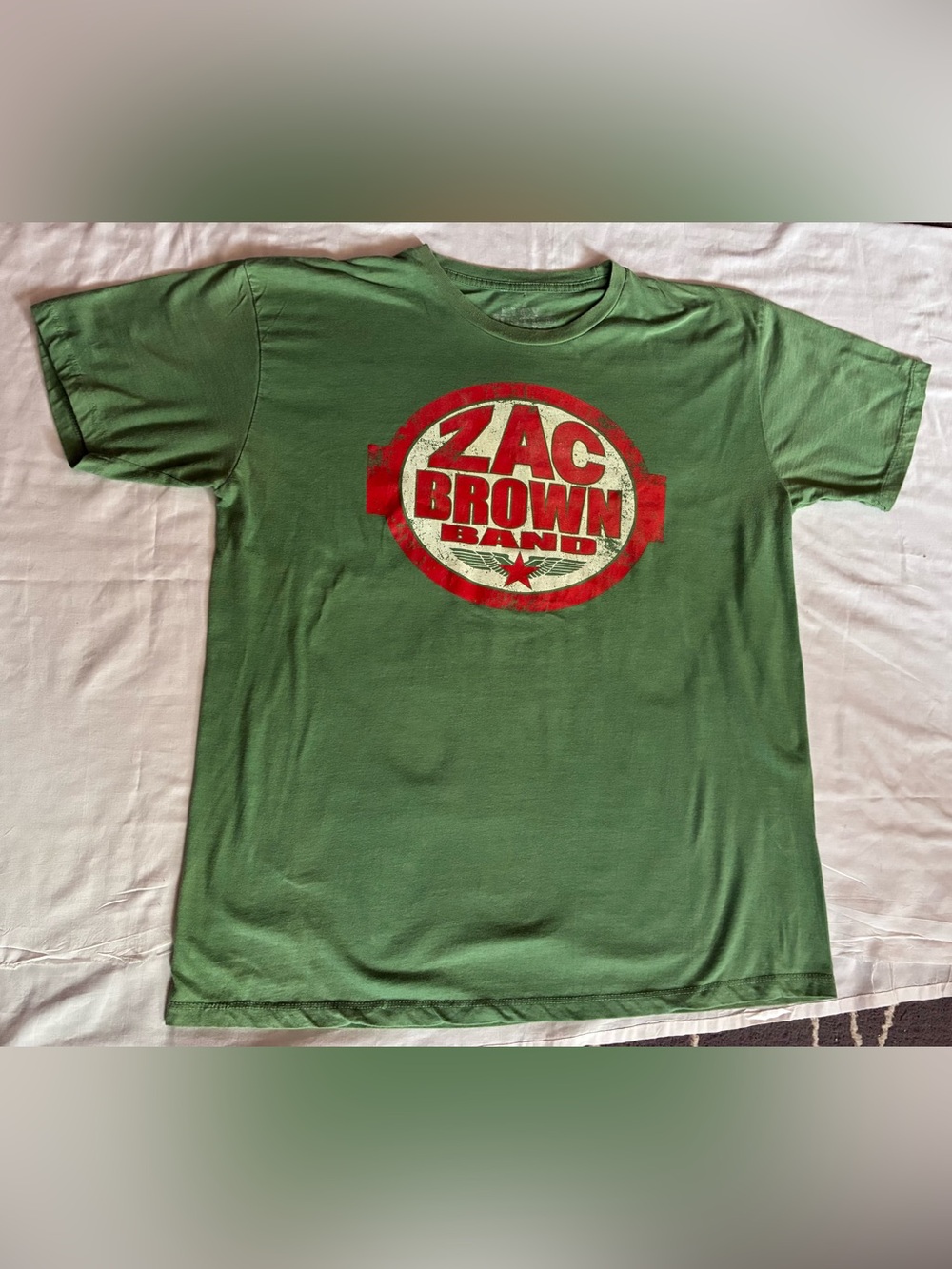 Zach Brown 2013 consult T-shirt green/short sleeve 100% cotton XL